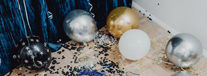 Party balloons and decorations